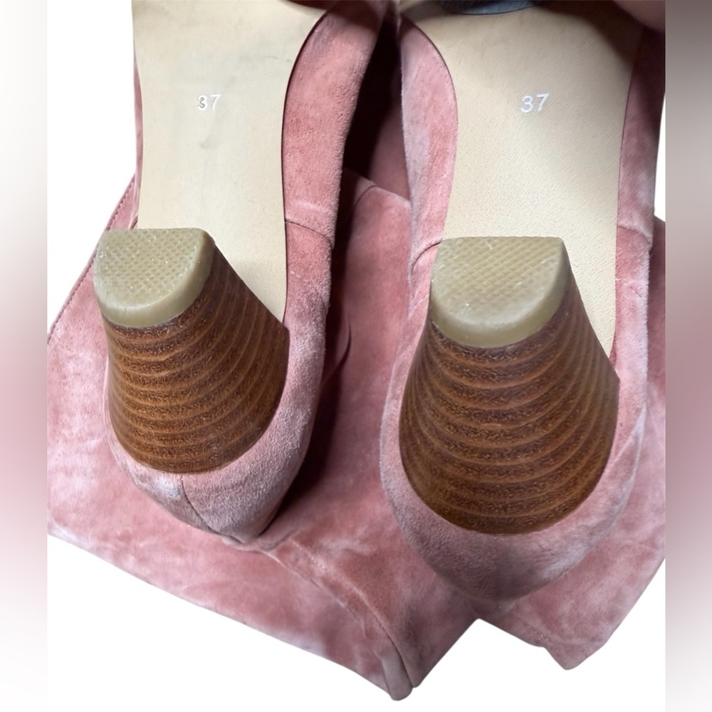 Silent D Tinglet Kitten Heel Boots Light Pink Suede Women’s Size 37 / US 6.5 - Picture 9 of 11